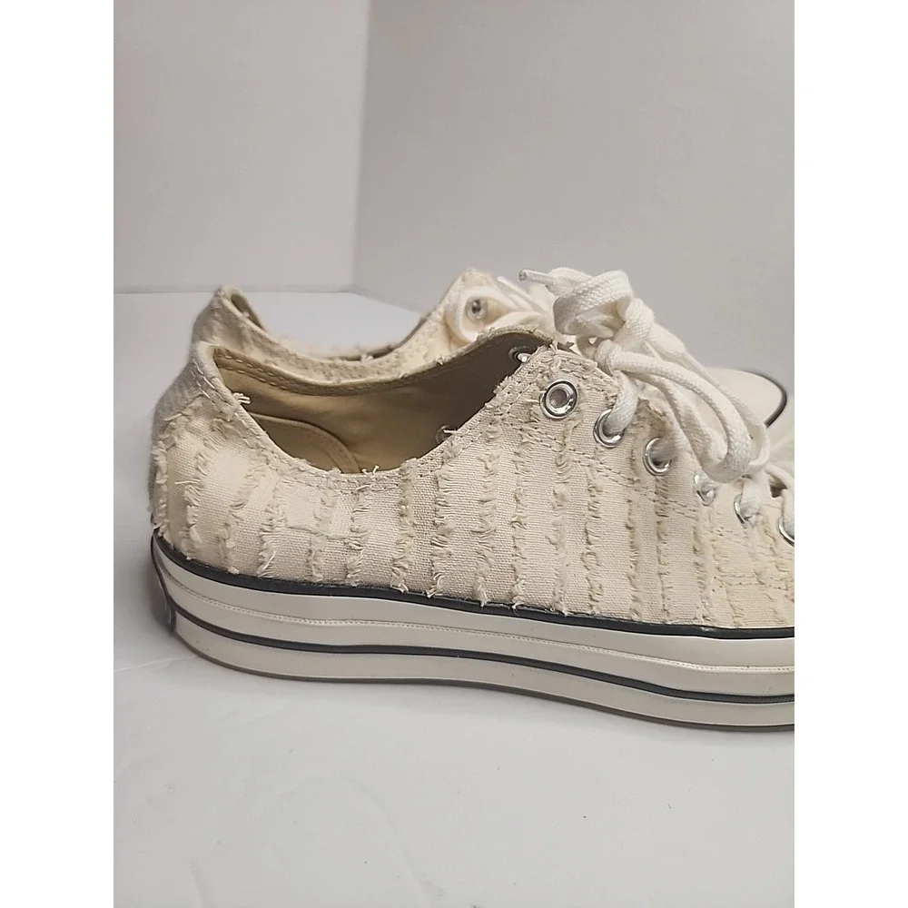 Converse Chuck 70 OX Beige Egret  Shoes Womens‎ 10.5 Textured Low Top Sneaker - Picture 2 of 16